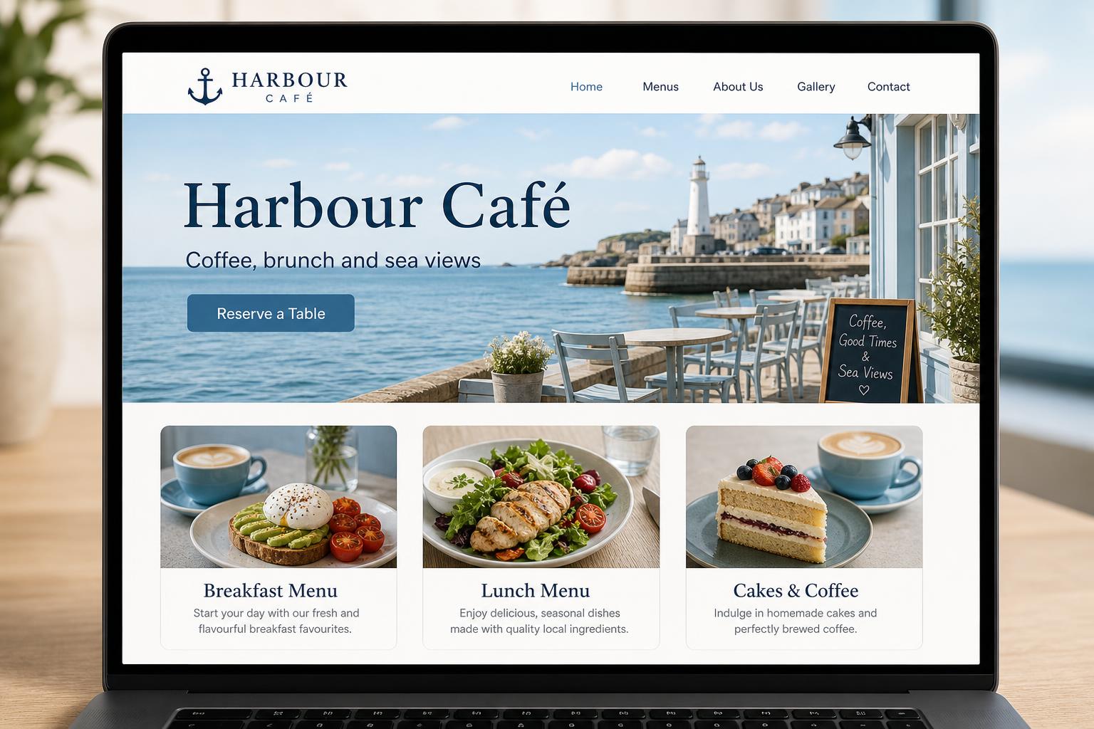 Harbour Café website screenshot