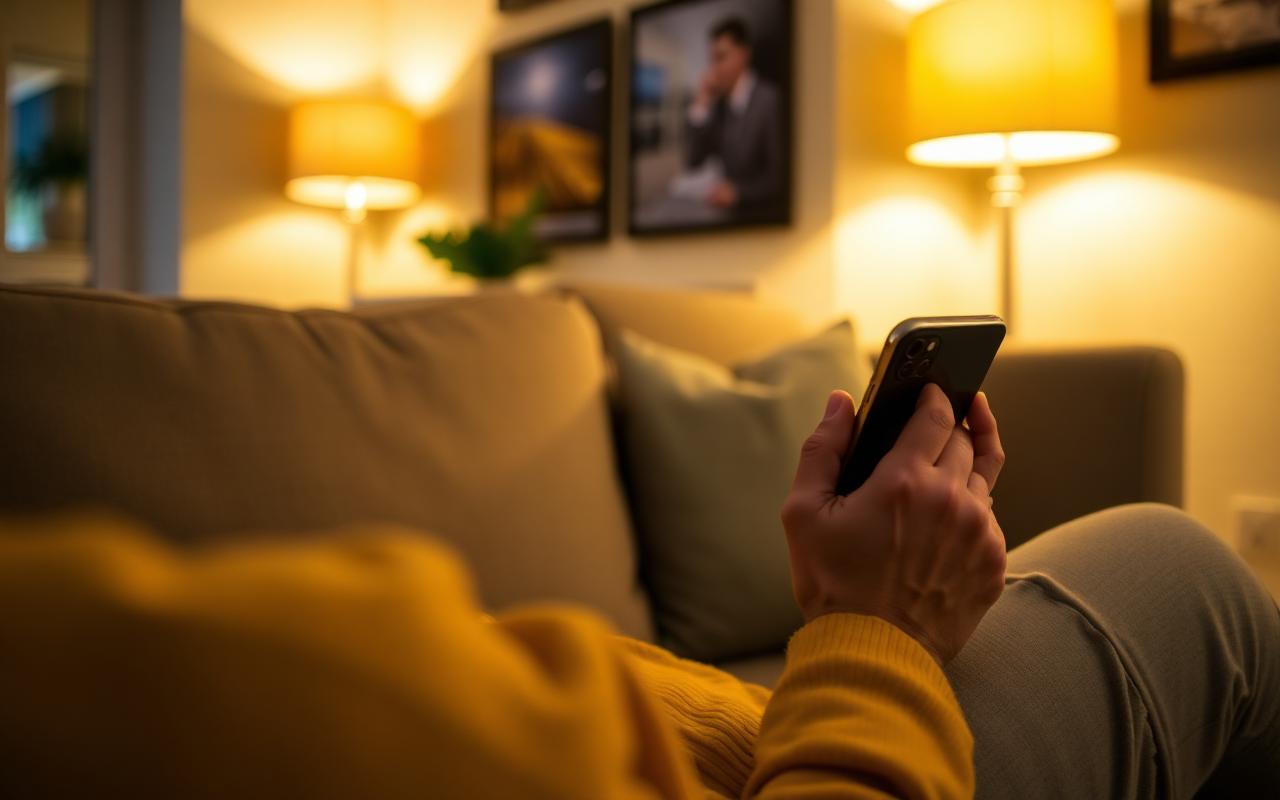 Person researching local nutrition professionals on a smartphone.