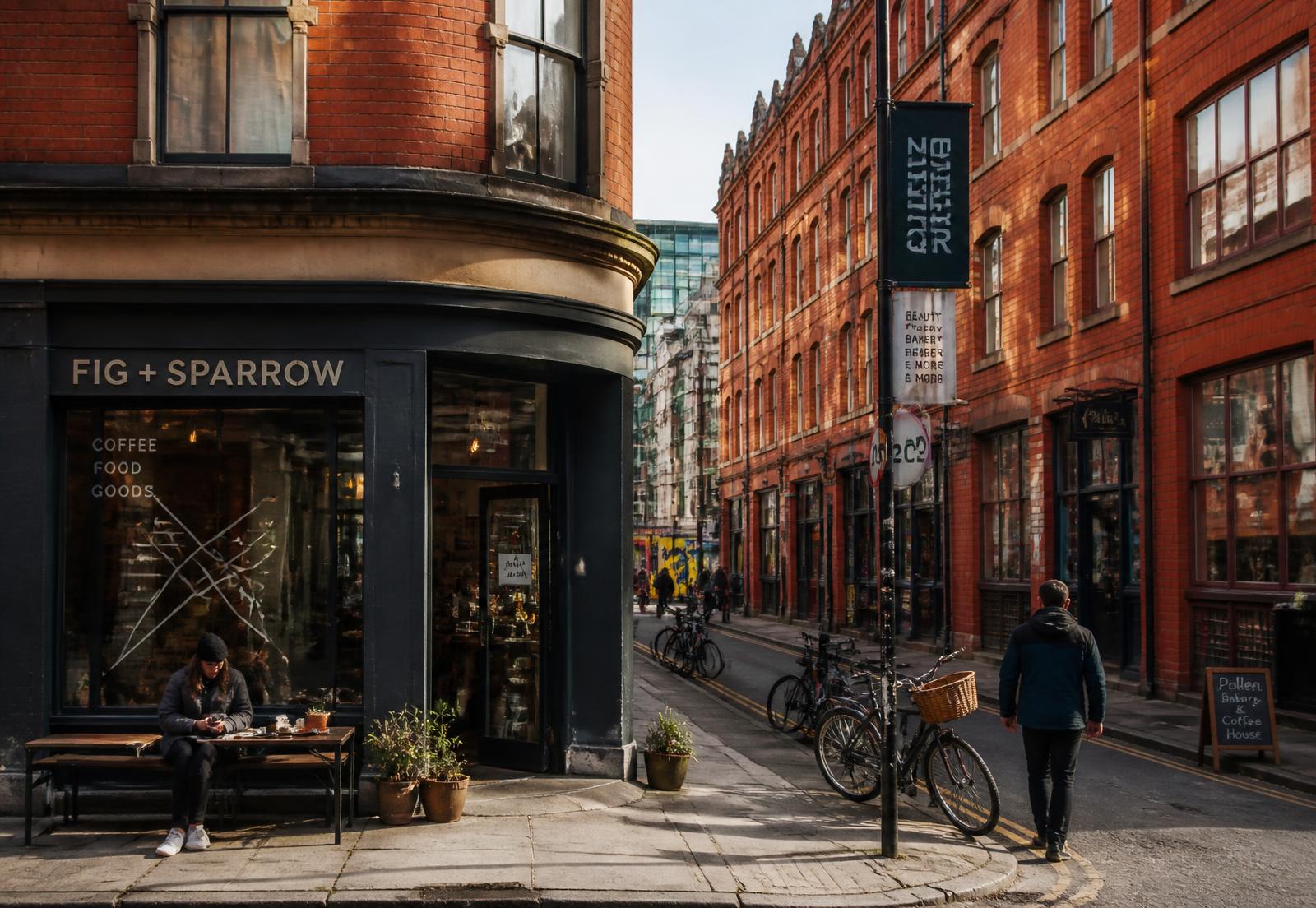 Independent shops and cafés in Manchester's Northern Quarter
