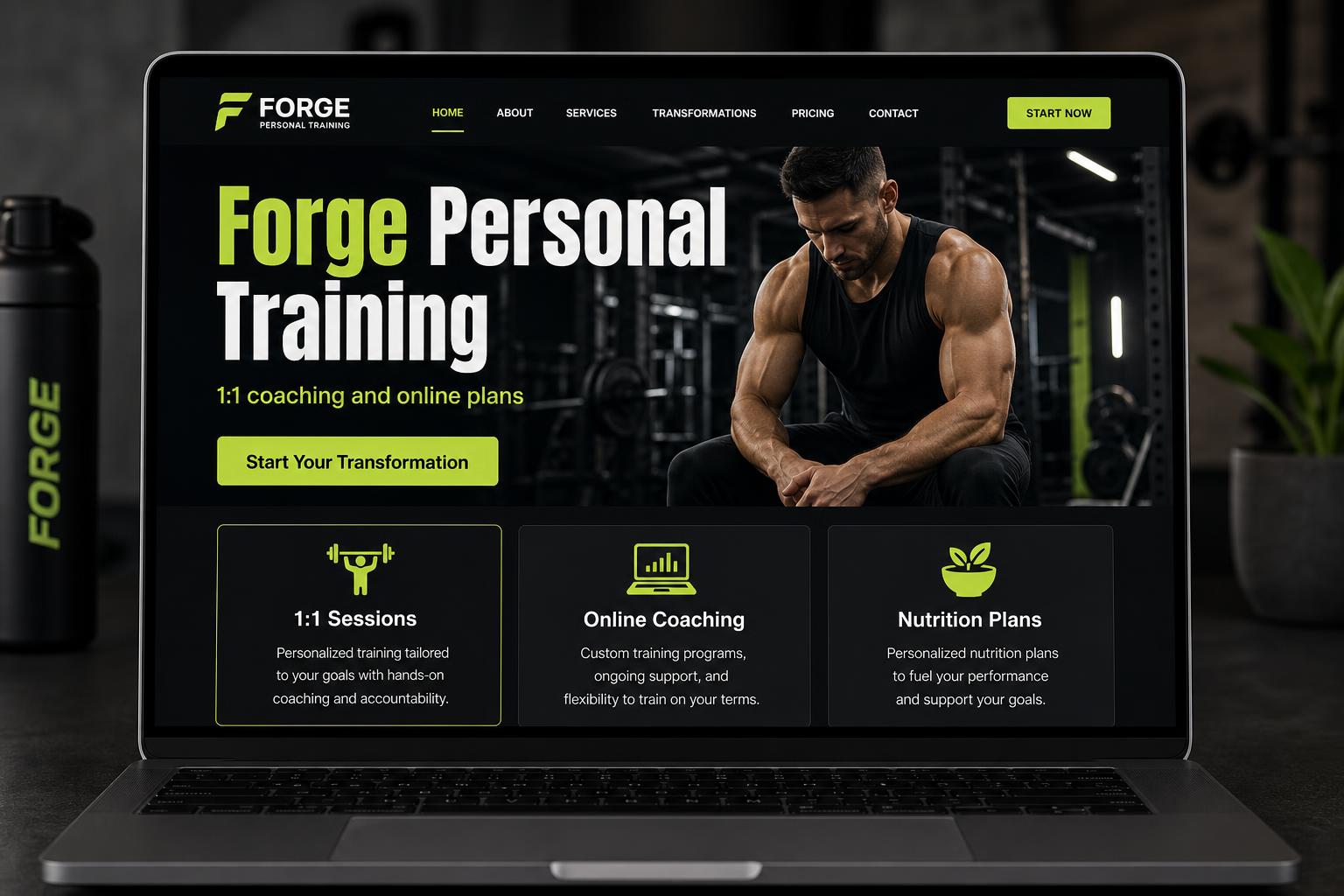 Forge Personal Training website screenshot