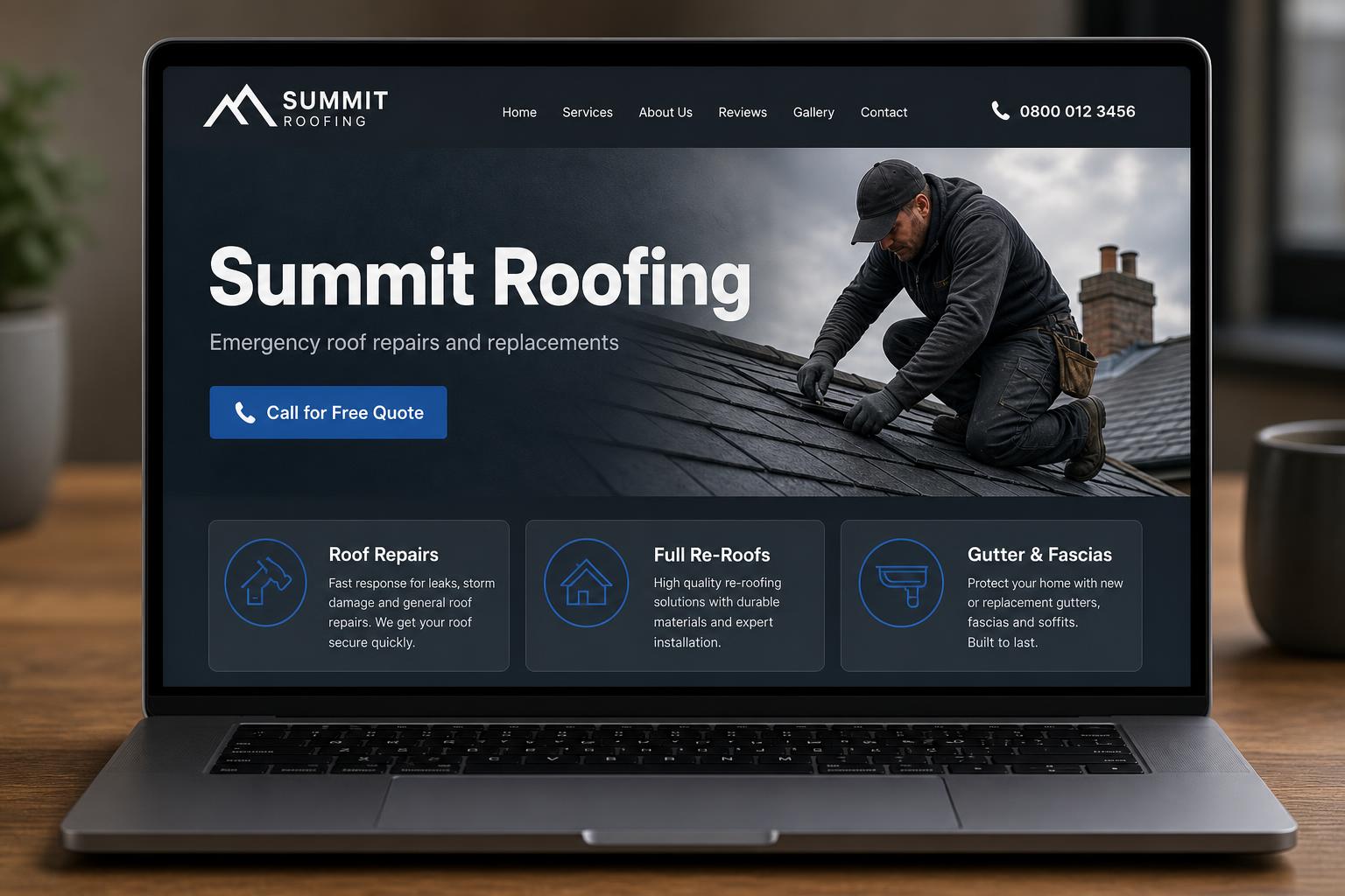 Summit Roofing website screenshot