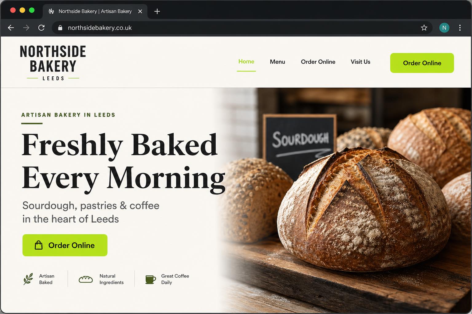 Retail & E-commerce web design example